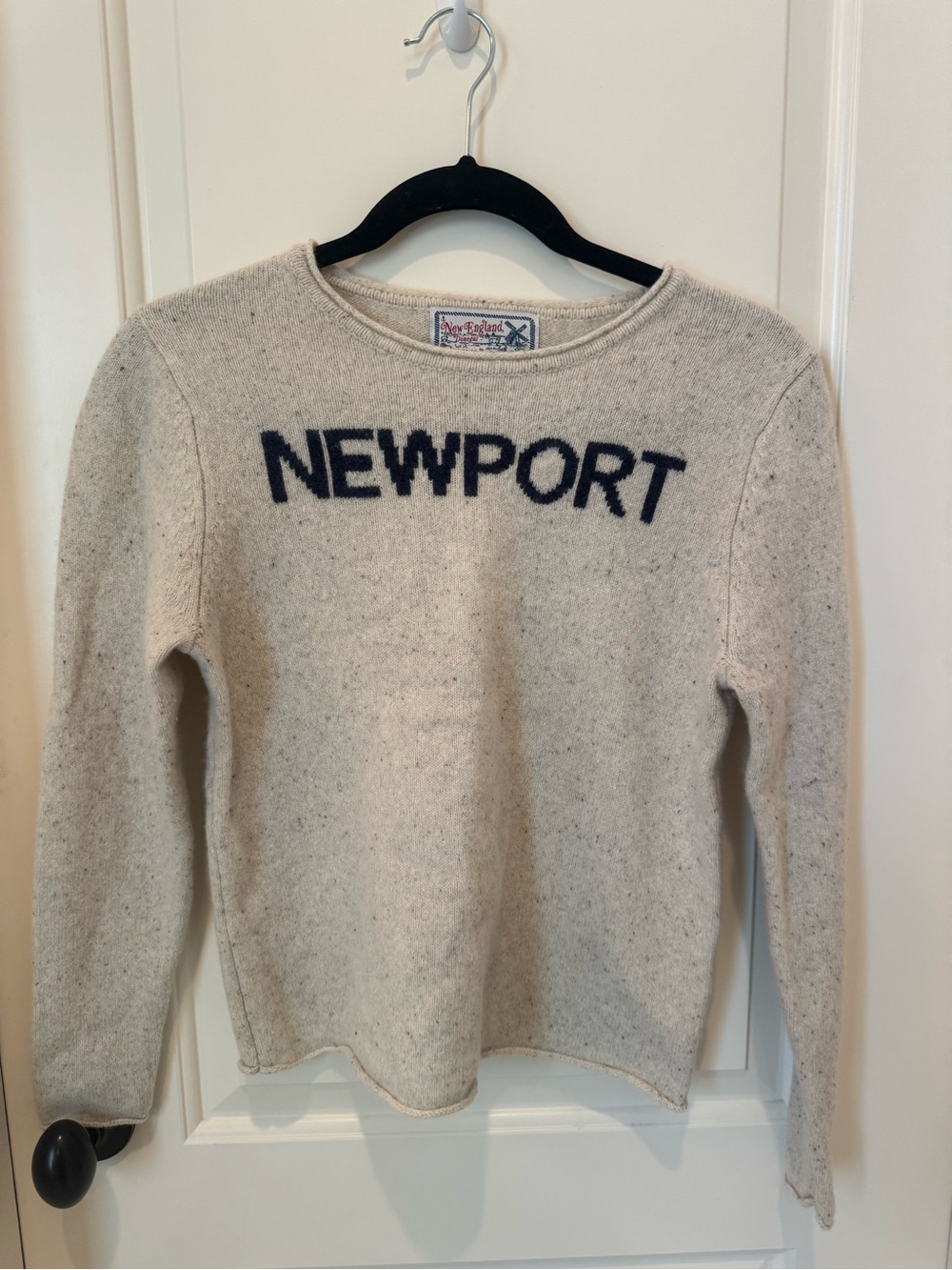 Kiel James Patrick KJP Newport Sweater Womens S 100% Wool Donegal New England
